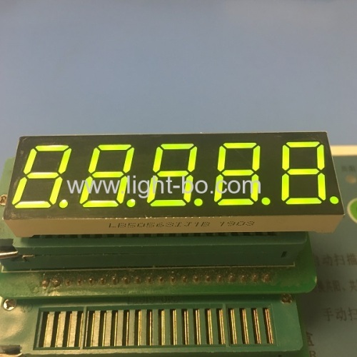 Super green 0.56 5 Digit 7 Segment LED Display Common anode for temperature controller