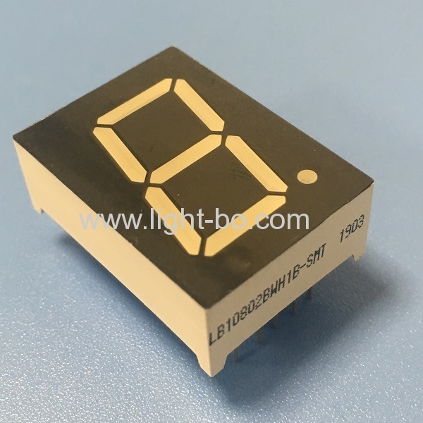 Ultraweißes 0,8-Zoll-7-Segment-LED-Display gemeinsame Anode mit weißen Segmenten