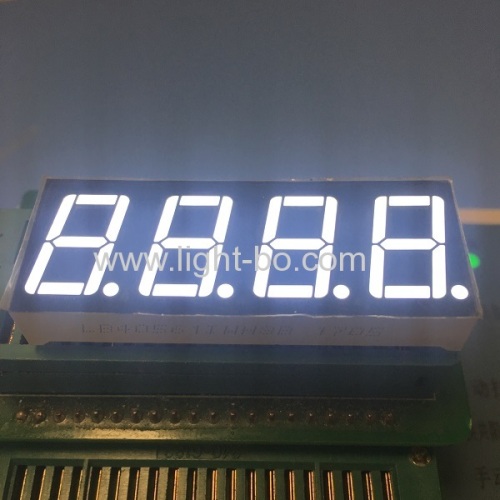 ultra branco 4 dígitos 14.2mm (0.56 polegada) ânodo comum 7 segmento led display para painel de instrumentos