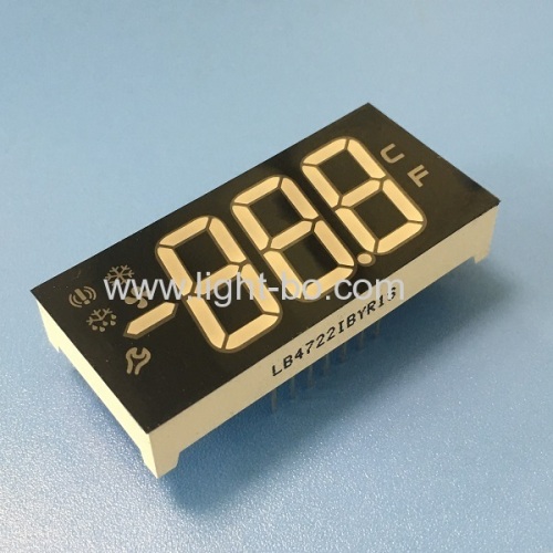 Multicolour Customized triple digit led display module for Refrigerator Control Panel