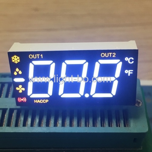 Custom Design 3 1/2 Digits Green / Yellow / Red 7 segment led display for Refrigerator Control