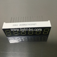 Ultra bright white 9.2mm 6 Digit 7 Segment LED Clock Display Common Anode for Instrument Panel