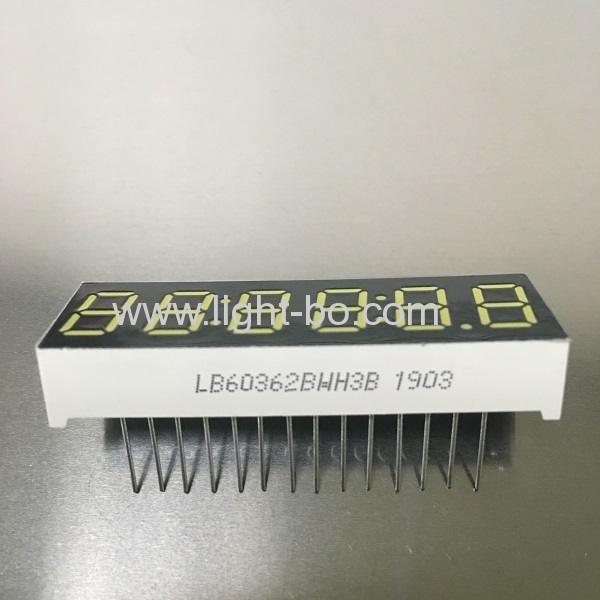 Ultraweiße 6-stellige 7-Segment-LED-Anzeige mit 0,36 Zoll und gemeinsamer Anode für die Digitaluhranzeige