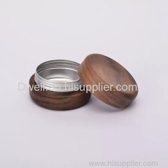 Natural Bamboo/Wood Aluminum Jar