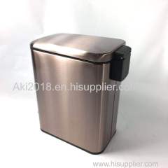 new product ideas 2019 household 5L rectangle trash can rose gold pedal trash bin