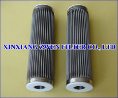 Pleated Sintered Fiber Felt Filter Cartridge