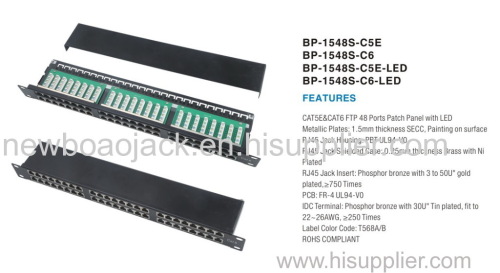 FTP 48 PORTS PATCH PANEL BP-1548-C5E-LED