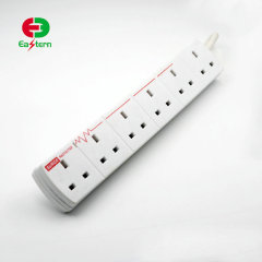 6 way French type Euro socket multiple socket extension power socket with switch