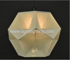 18023 Geometric Creased Parchment Pendant D350mm