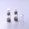 Bamboo packaging Airless Clear plastic Bottle Bamboo cap Cosmetic Empty Packaging bottles