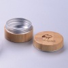 customize bamboo cosmetic packaging bottle jars bamboo jar packaging inner aluminum jars