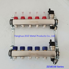 5 Zone Stainless Steel Floor Heating Manifold Set