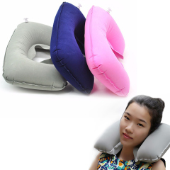 U Shaped Travel Pillow Inflatable Neck Car Head Rest Air Cushion for Travel Office Nap Rest Pillow unit price $0.42