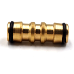 Brass 2-way quick joint hose connector