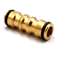 Brass 2-way quick joint hose connector