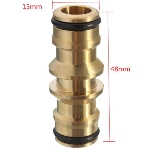 Brass 2-way quick joint hose connector