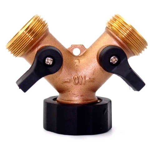 Brass Soft Garden Hose 2 Way Splitter