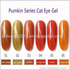 3D Cat Eye Soak Off Nail Gel Polish UV Gel Pumpkin Series Healthy Manicure