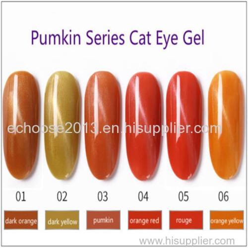 3D Cat Eye Soak Off Nail Gel Polish UV Gel Pumpkin Series Healthy Manicure