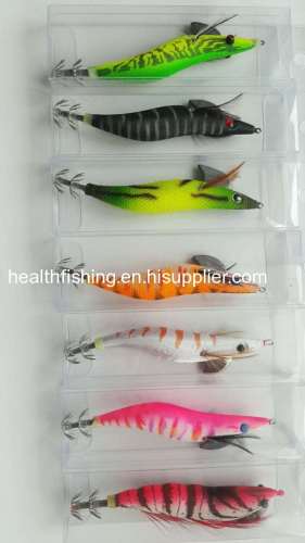 squid jigs with Plastic body and stainless hooks