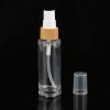 Natural Bamboo Collar Spray Pump PETG Bottle