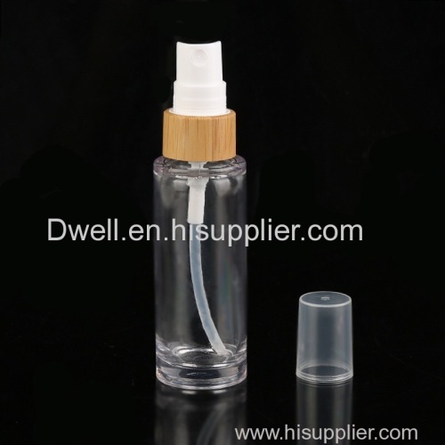 Natural Bamboo Collar Spray Pump PETG Bottle