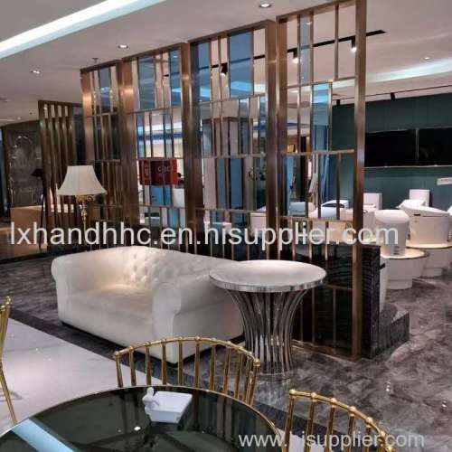 Customized Decorative Stainless Steel Hotel Room Divider Screen