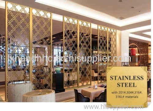Customized lobby decorative partition stainless steel screen