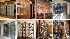 Decorative Interior Stainless Steel Mirror Room Divider Screen