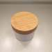 89/400 Bamboo & wooden lid cap for cream jar