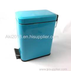 home hotel 5L unique rectangle waste bin step dust bin