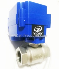 3/4'' Motorized Ball Valve AC/DC 9~24V 3/4" SS304 Ball Valve with Full Port AC/DC 9-24V and CR02 3 Wire