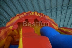 Large double lane Lava Inflatable Water Slide
