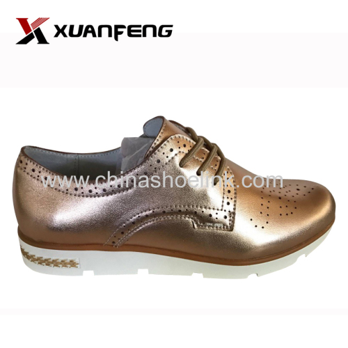 Gold easy wearing women comfortable shoes