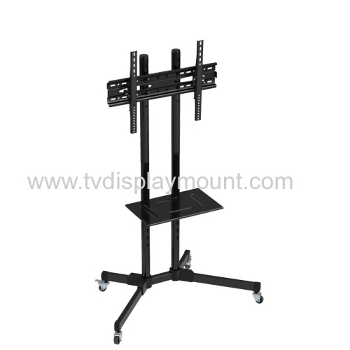 Competitive 600*400 Moveable TV Cart Stand with Wheels Standing Trolley