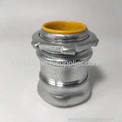High Quality Steel EMT Compression Connector With Insulated Ring