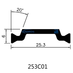 25.3mm Thermal Struts PA66 Heat Insulating Profiles for Doors and Windows