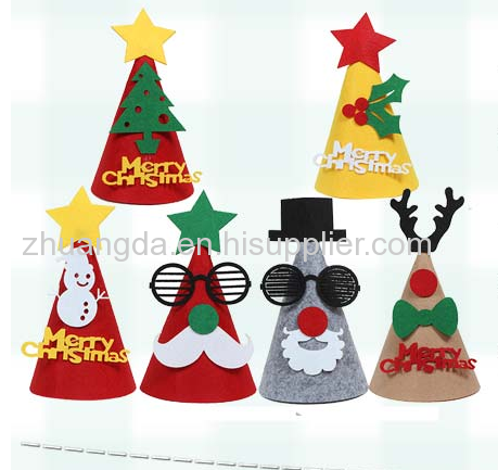 The new Christmas hat Christmas decoration quality super plush ball Christmas hat super thick