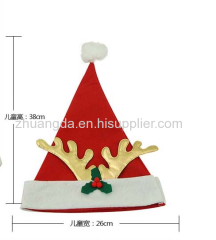 The new Christmas hat Christmas decoration quality super plush ball Christmas hat super thick