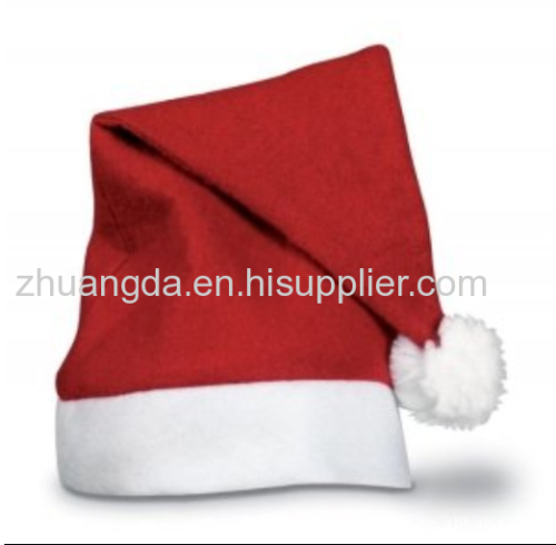 The new Christmas hat Christmas decoration quality super plush ball Christmas hat super thick