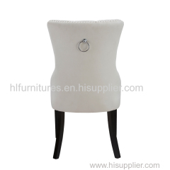 Velvet Solid Wood Dining Chair with Stud buttons and Knocker Ring HL-6087