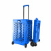 Plastic Shopping Trolley Cart Luggage Mesh Foldable Trolley