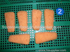 Breaded and prefried pollock fillets skinless boneless