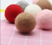 Felt ball sizes are available in a variety of colors and sizes