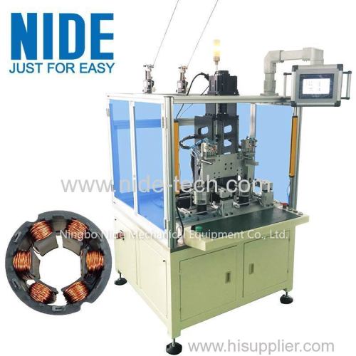 Double two working stations Brushless Motor Fan Motor Stator Automatic Needle Winding Machine