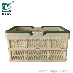 Deao Turnover Foldable Plastic Moving Basket With Fold Cover