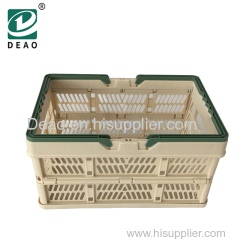 Deao Turnover Foldable Plastic Moving Basket With Fold Cover