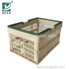 Deao Turnover Foldable Plastic Moving Basket With Fold Cover