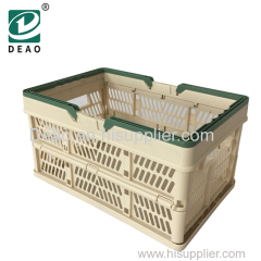 Deao Turnover Foldable Plastic Moving Basket With Fold Cover