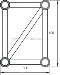 300X400mm Rectangular truss with spigoted connection